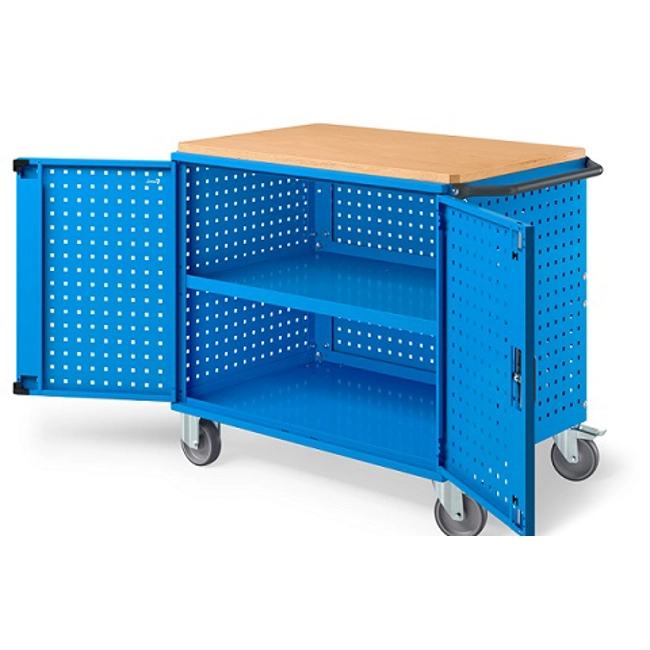 Vendita online Carrello Clever 1018 Large mm.1024x615x870H - Blu RAL5012